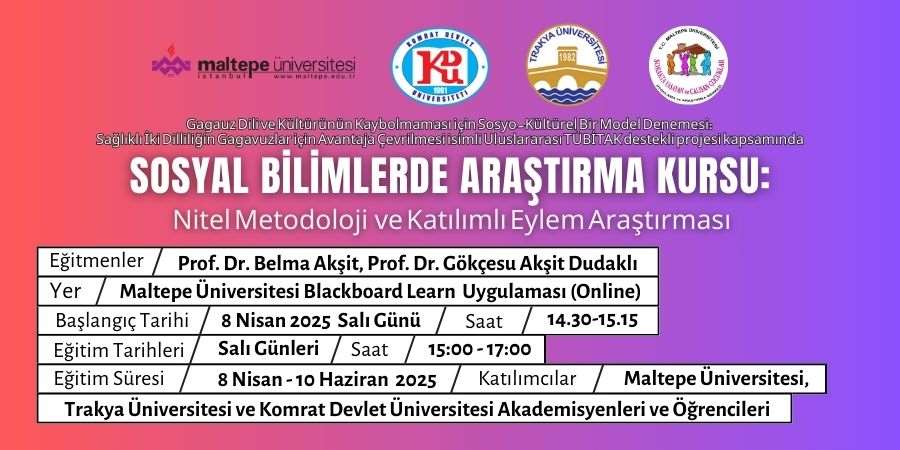 MODELGAGAUZ Proje Tanıtım Toplantısı ve Sosyal Bilimlerde Araştırma Kursu